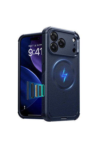 ESR Husa iPhone 17 Pro Cyber Halolock, albastru