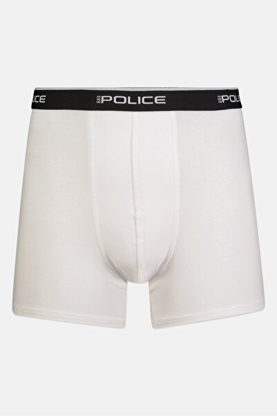 883 Police Men 3 Pcs Brand Logo Boxer Shorts, White