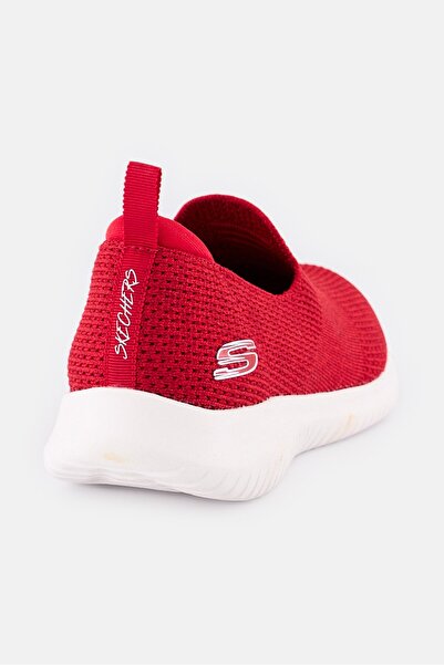 SKECHERS Women Ultra Flex Slip On Shoes, Red