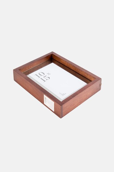 Muy Mucho Floating Wooden Photo Frame, Brown