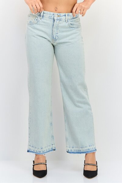 Don't Call Me Jennyfer Women Straight Fit Washed No Stretch Cropped Jeans, Li...