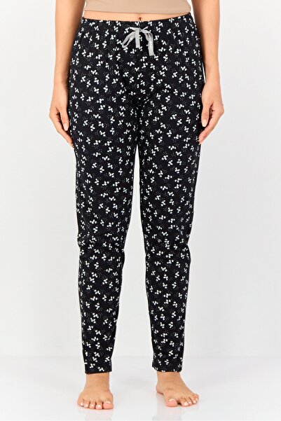 Zivame بنطال بيجامة نسائي برباط ومطبوع بالكامل، قطعتين، متعدد الألوان