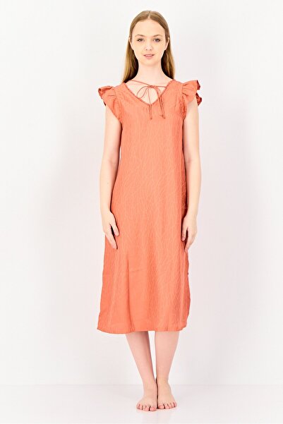 Zivame فستان نوم نسائي بأكمام واسعة مطبوع بالكامل، لون وردي قديم