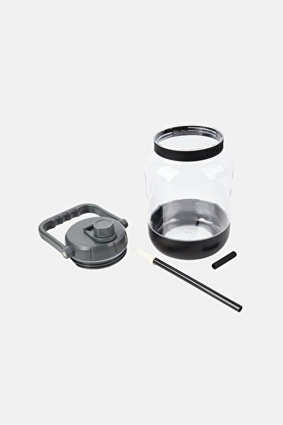 Asobu Jumbo Gallon Water Jug With Silicone Straw 3780 ml, Black