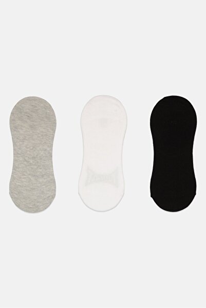 Tapout Men 3 Pair Brand Logo Invisible Socks, Multicolor