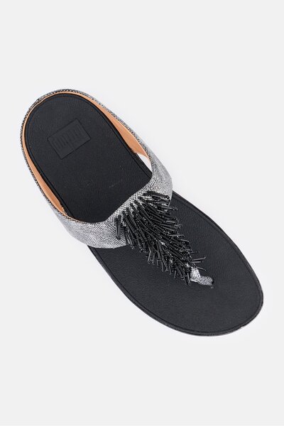 Fitflop Women Cha Cha Toe-Thong Slip On Sandal, Grey