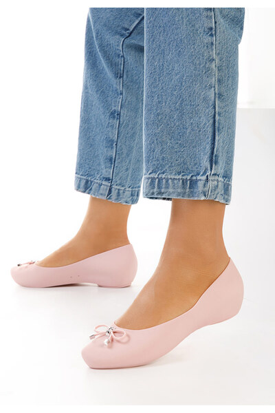 B T Shoes Růžové dámské baleríny Meanka