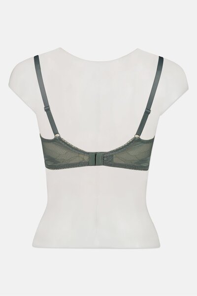 Calvin Klein Women Textured Padded Underwired Bra, Sage Green