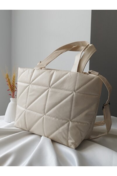 VivazzaLuxe Women's Leather Quilted Pattern Zippered Casual Medium Size Hand and Shoulder Bag