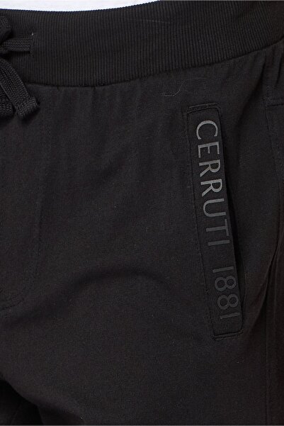 Cerruti 1881 Men Brand Logo Basic Shorts, Black
