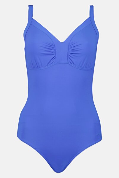 SPEEDO Women Plain Non Padded One Piece Swimwear, Blue