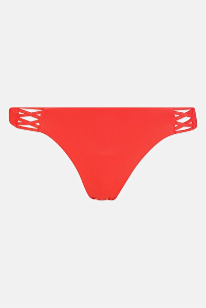 BİLLABONG Women One Piece Solid Bikini Panty, Sunset Red