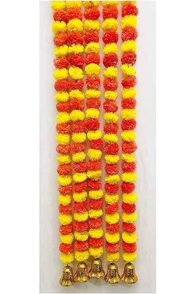 Sphinx زهور شريج الصناعية من القطيفة الرقيقة وأجراس ذهبية/فضية معلقة وأكاليل/...