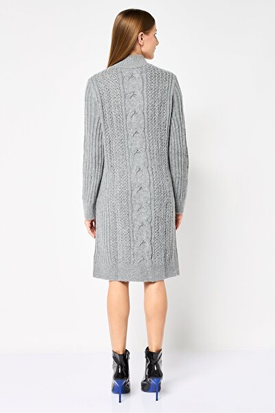 Tommy Hilfiger Women Embroidered Logo Sweater Dress, Grey