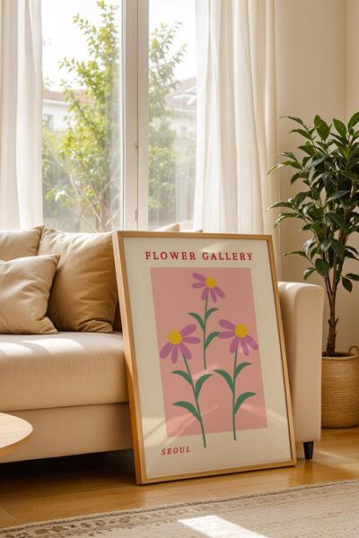 Saturn Flower Gallery Seoul Framed Painting - Eclectic Style Wall Decor