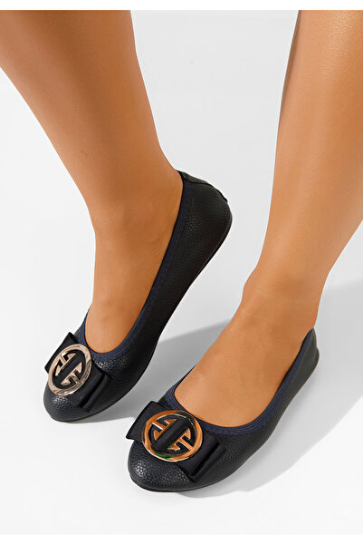 B T Shoes Tmavě modré dámské baleríny Elaith