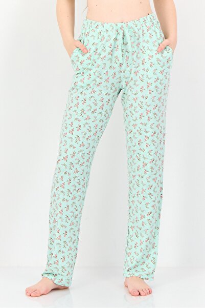 Zivame بنطلون بيجامة نسائي بطبعة زهور ورباط، متعدد الألوان