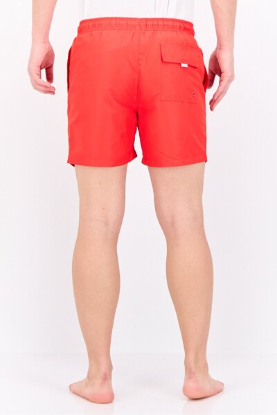 Calvin Klein Men Brand Logo Pull On Swim Trunks, Red