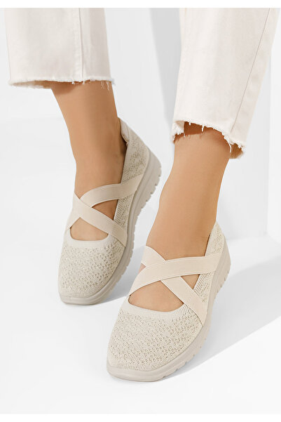 B T Shoes Béžové dámské baleríny Vanora