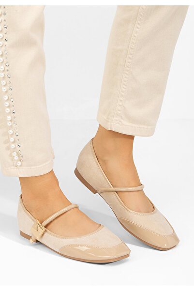 B T Shoes Béžové balerínky Melyda