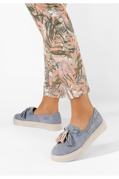 B T Shoes Modré dámské espadrilky Graziela