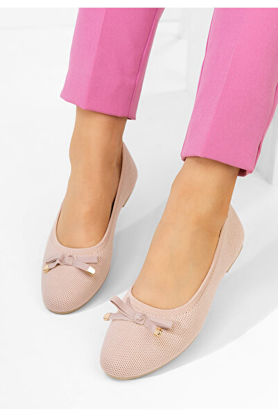 B T Shoes Růžové dámské baleríny Tifani