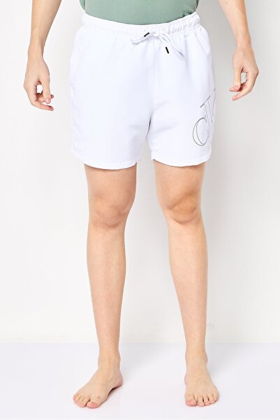 Calvin Klein Men Brand Logo Board Shorts, White