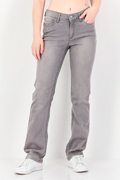 Jones of New York Women Icon Fit Solid Stretchable Denim Jeans, Grey
