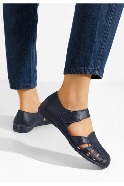 B T Shoes Tmavě modré dámské baleríny Emmeline