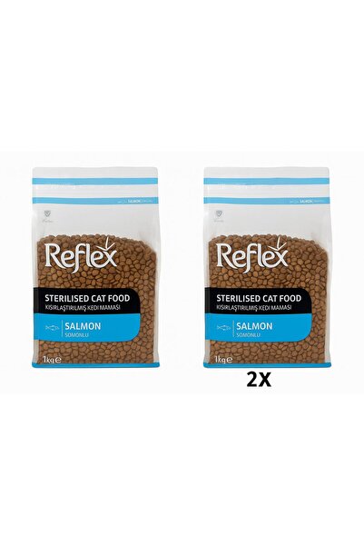Reflex Somonlu Pirinçli Kısırlaşlaştırılmış Kedi Maması 2 X 1KG (2KİLO) 2 Li Fırsat Paketi