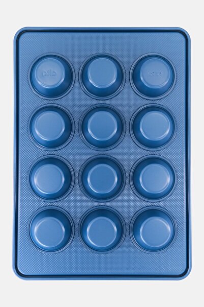 Alta 12 Cup Muffin Cupcake Pan, Slate Blue