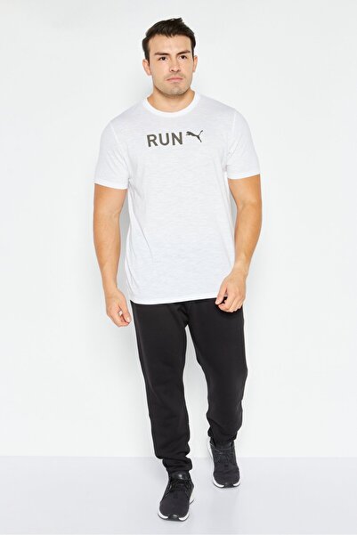 Puma Men Sportswear Fit Short Sleeves Running T-shirt, White