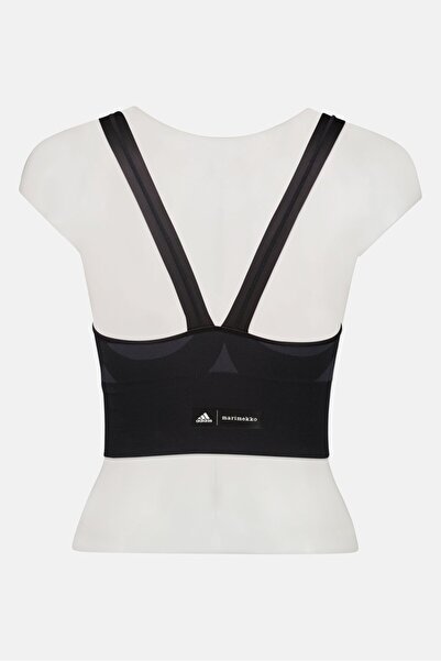 adidas Women Allover Print Padded Sports Bra, Black