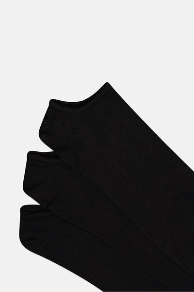 Reebok Men 3 Pairs Brand Logo Low Cut Sock, Black