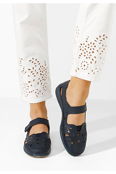 B T Shoes Balerini piele Arriana navy