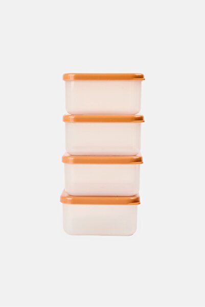 Alta مجموعة من 4 قطع من حاويات الوجبات الخفيفة الصغيرة، لون بني