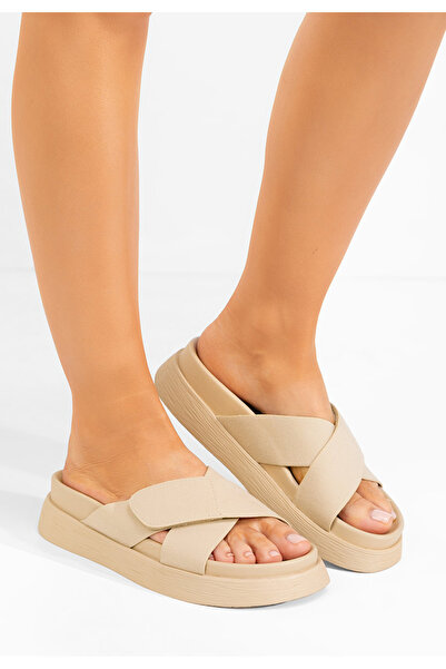 B T Shoes Παντόφλεσ χωρις τακούνι Cristela μπεζ