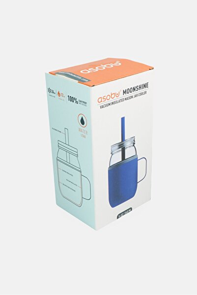 Asobu Vacuum Insulated Mason Jar Cooler 540ml, Blue