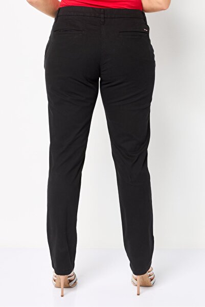 Napapijri Women Slim Fit Solid Straight Leg Pants, Black