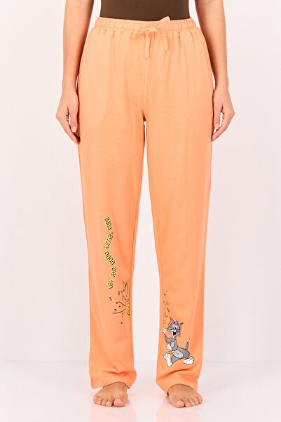 Zivame بنطلون بيجاما نسائي بطبعة جرافيكية من توم وجيري، لون خوخي فاتح