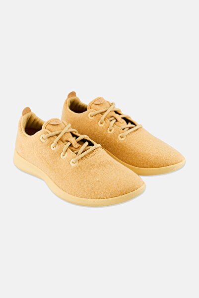 Allbirds حذاء جري نسائي من الصوف برباط، أصفر
