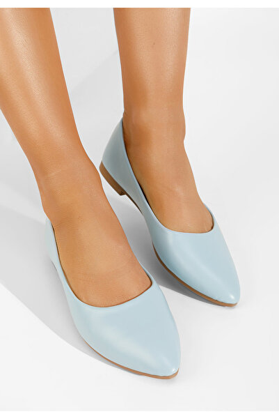 B T Shoes Women's Genevieve blue ballet flats