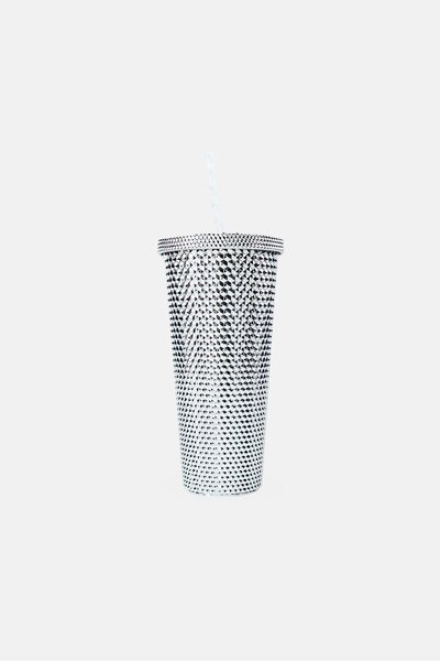 Vessel Chrome Series Studded Tumbler With Straw 710ml, Assorted