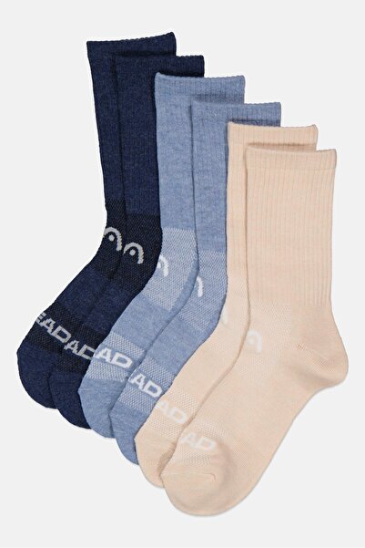 Head جوارب نسائية بشعار العلامة التجارية، 6 أزواج، متعددة الألوان