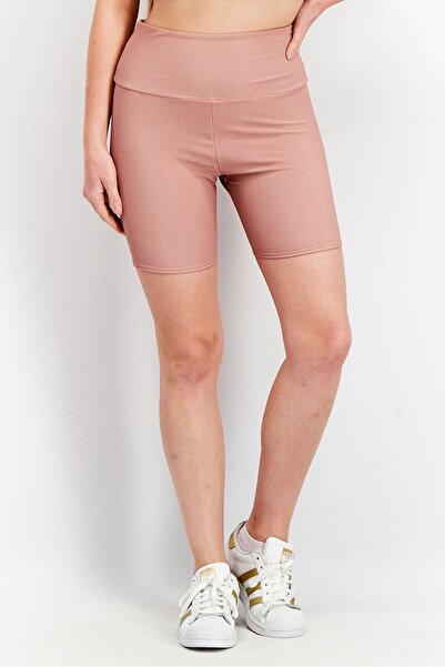 Onzie Women Regular Fit Ribbed Shorts, Dusty Pink