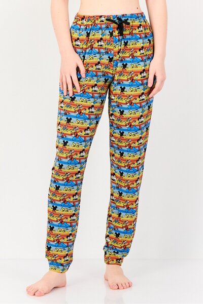 Zivame Women Allover Print Drawstring Pyjama Pants, Multicolor