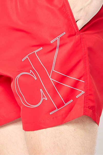 Calvin Klein Men Brand Logo Board Shorts, Red