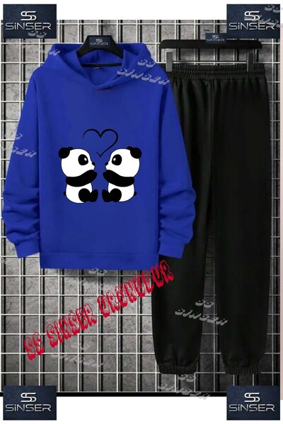 SS SİNSER Детски унисекс комплект от спортен екип с качулка и специален принт...