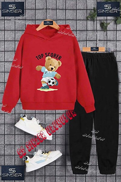 SS SİNSER Детски унисекс комплект от спортен екип с качулка и специален принт...