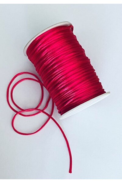 Öztürk Flush Rope Rat Tail Bracelet Jewelry Cord 2 mm X 13.3 Meters Tied Together. Fuchsia.